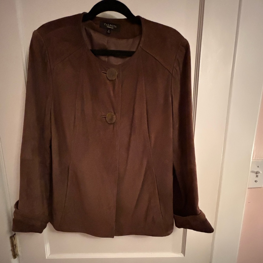 Talbots Brown Suede Jacket M